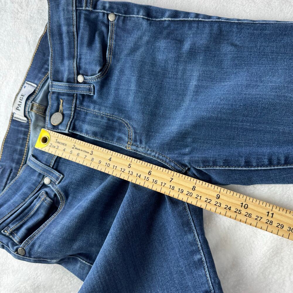 PAIGE Verdugo Ankle Jeans Womens 26 Blue Skinny Stretch Raw Hem Denim - Picture 6 of 13